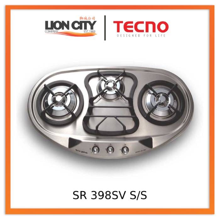 TECNO SR 398SV S/S Stainless Steel Designer’s Built-In Hob | Lion City Company.