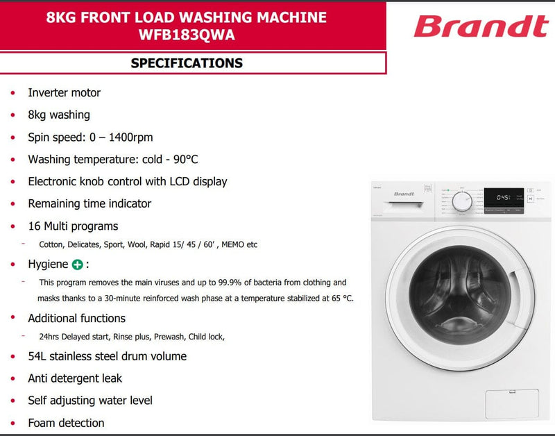 Brandt deals washer dryer