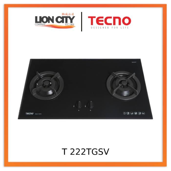 TECNO T 222TGSV 2-Burner 90cm Tempered Glass Cooker Hob | Lion City Company.