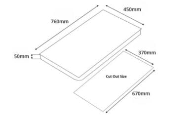 TECNO T 738TRSV 3-Burner 70cm Tempered Glass Cooker Hob