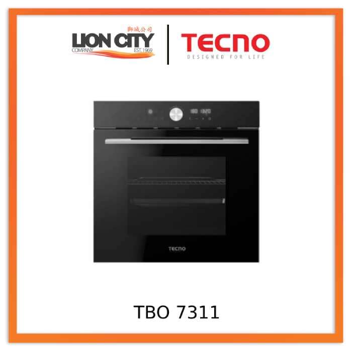 Tecno Uno TBO 7311 Built-In Oven Full Black 73L, 11 Functions, Pyrolytic Cleaning, Touch Control