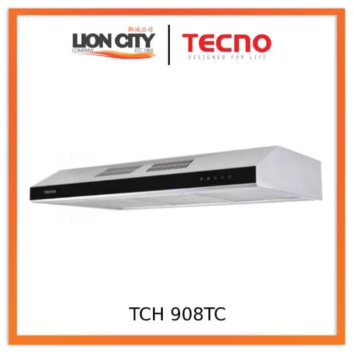 Tecno TCH 908TC SS Slim Line Designer Cooker Hood with Maxi-Flow Motor