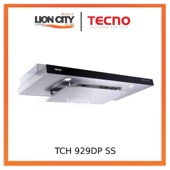 Tecno TCH 929DP SS/BK Slim Line Hood - Stainless Steel