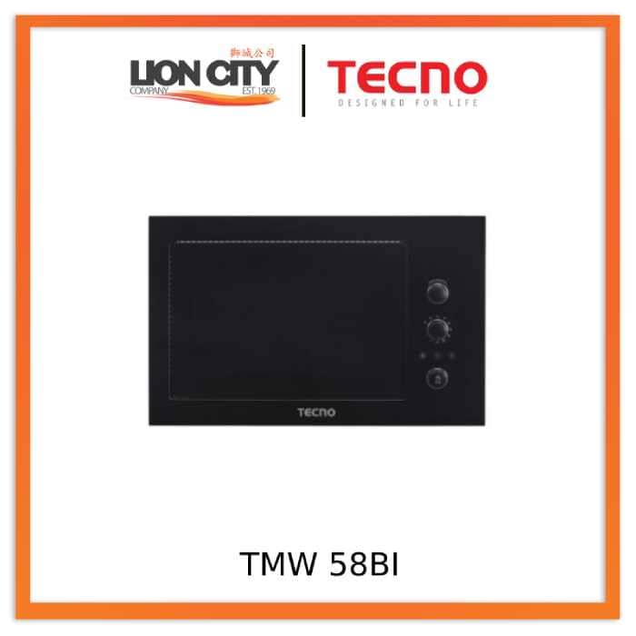 Tecno Uno TMW 58BI Built-in Microwave Oven with Grill Full Black 25L, 900W Microwave, 1200W Grill