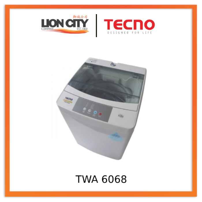 Tecno TWA 6068 6kg Top Load Fully Automatic Washing Machine | Lion City Company.