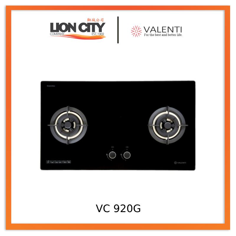 Valenti VC 920G/ VC 920S 860 mm Glass Built-in Hob (With Safety-Valve) VC920G/S
