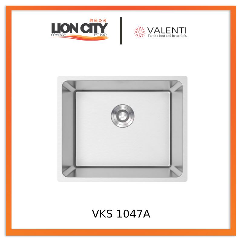 Valenti VKS1047A Stainless Steel Single Bowl Sink