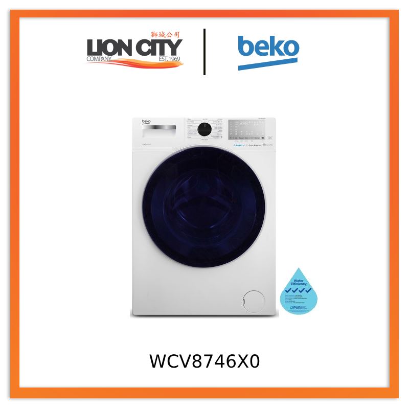 Beko WCV8746X0 8KG Freestanding Washing Machine