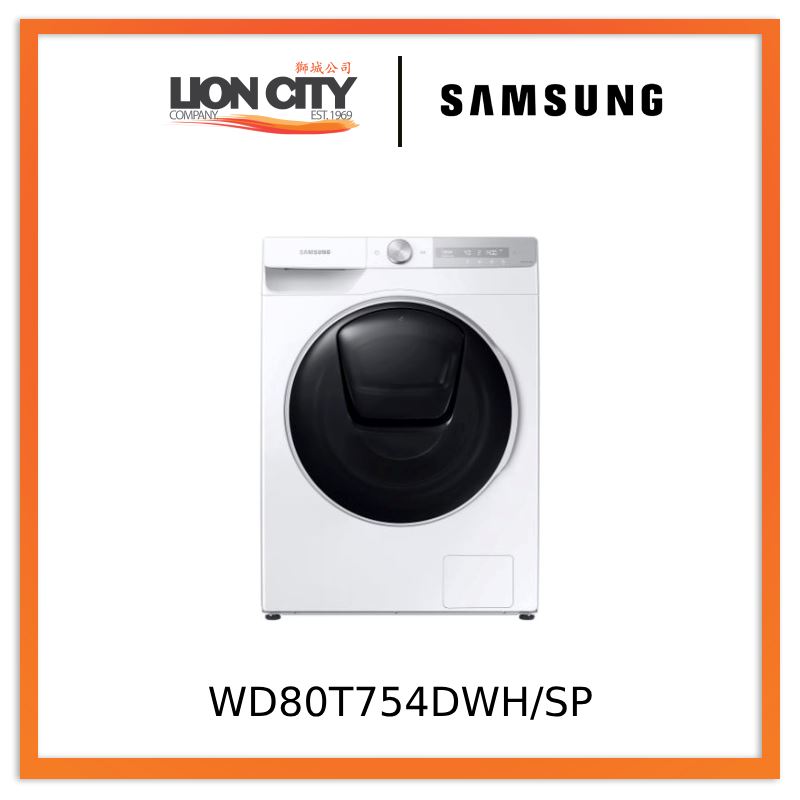 Samsung WD80T754DWH/SP, Washer Dryer, 8/6KG, 4 Ticks, with QuickDrive™