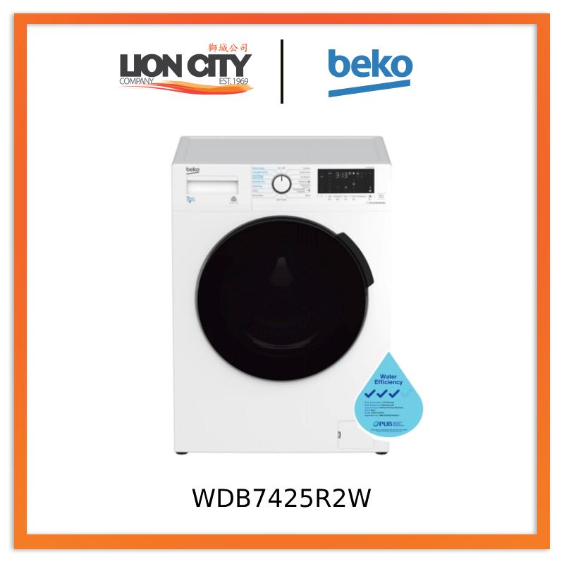 Beko WDB7425R2W 7 kg washer & 4 kg dryer, 1200 rpm - Lion City Company