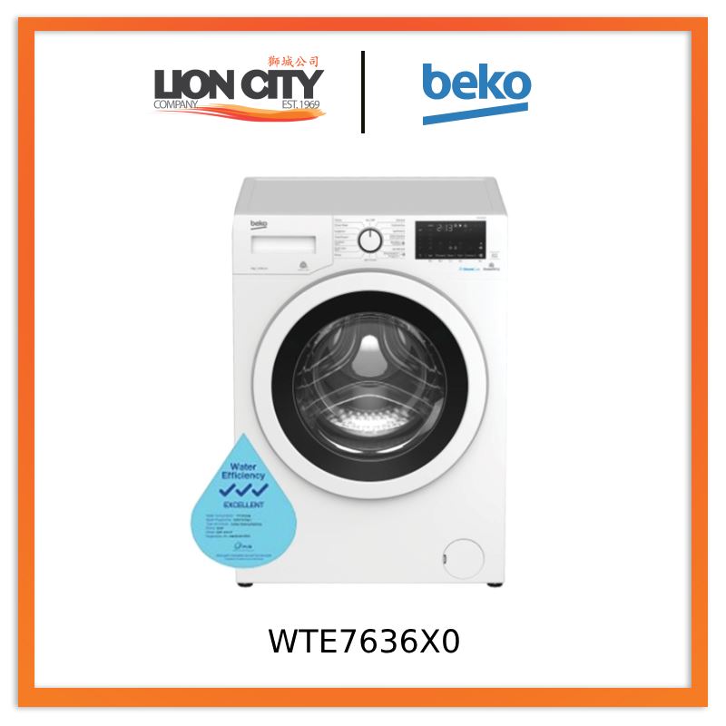 Beko WTE7636X0 Freestanding Washing Machine 7 kg, 1200 rpm