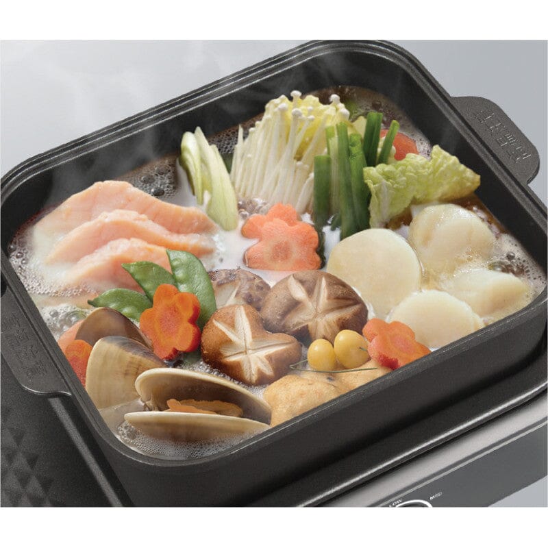 Cornell CCGEL98DT 2-in-1 Steamboat BBQ Non-Stick Grill Hotpot Set