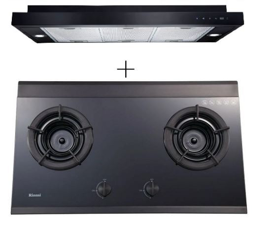 Rinnai RH-S329-PBR SLIMLINE Hood + Rinnai RB-2Gi-LPG 2 Inner Burner Bu -  Lion City Company