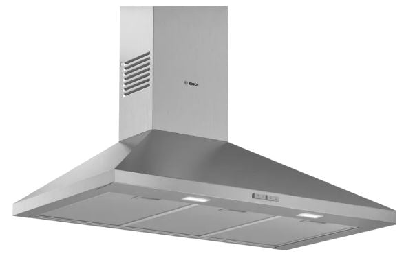 Bosch DWP96BC50B Series 2 Wall-mounted cooker hood 90 cm + PBD7232SG Gas hob 78 cm Tempered glass, Black