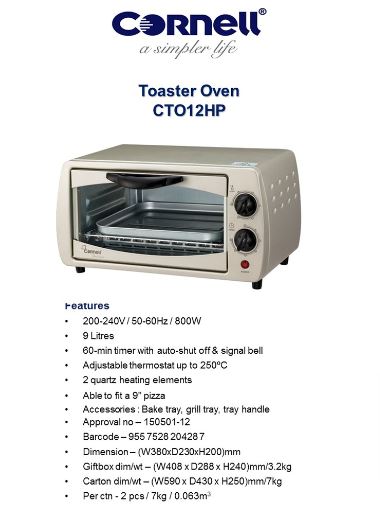 Cornell toaster oven Clearance