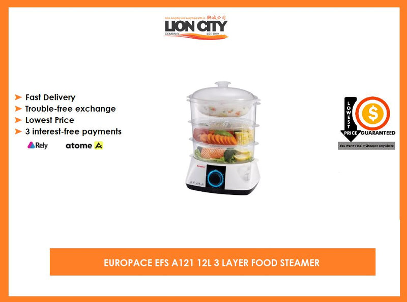 EUROPACE EFS A121 12L 3 LAYER FOOD STEAMER
