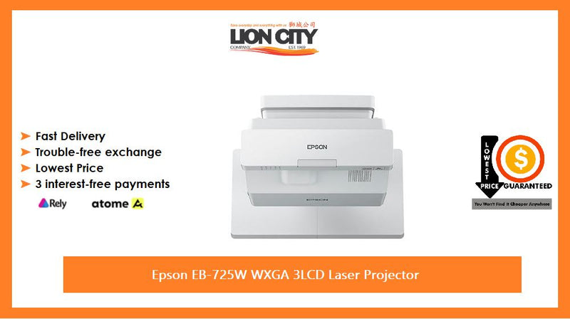 Epson EB-725W WXGA 3LCD Laser Projector