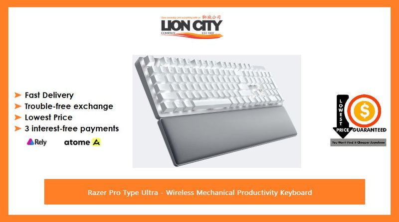 Razer Pro Type Ultra - Wireless Mechanical Productivity Keyboard - US Layout - FRML Packaging | Lion City Company.