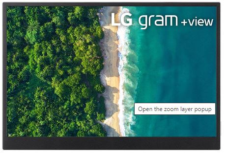 LG 16MQ70 16” LG gram +view IPS Portable Display