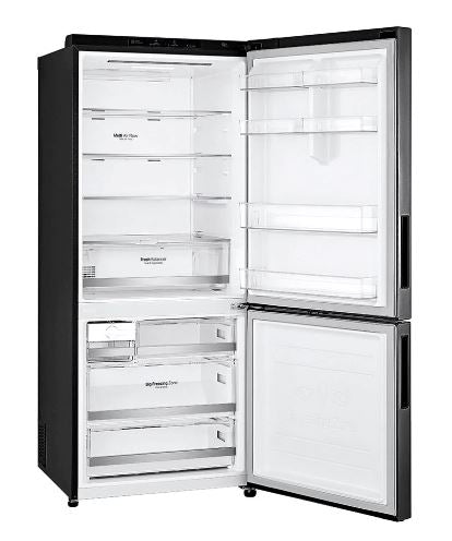 LG GB-B4059MT 2 Doors Inverter Bottom Freezer Refrigerator, 408L, Matt Black
