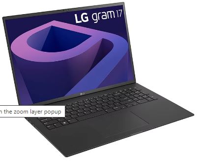 LG 17Z90Q-V.AP75A3 gram 17.0'' with 12th Gen Intel® Core™ i7 Processor and WQXGA (2560 x 1600) Anti-Glare IPS Display