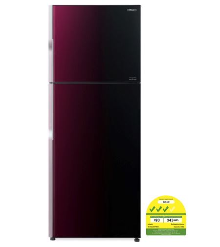 Hitachi RVGX480PMS9 - GBK / XRZ / XGR 2-Door Deluxe Glass Inverter Refrigerator