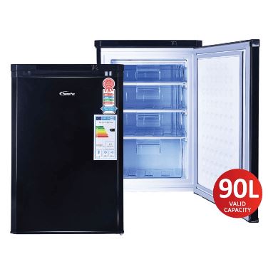 PowerPac PPFZ99 Black/Silver Chest Freezer 90L, Upright freezer, Freestanding Freezer