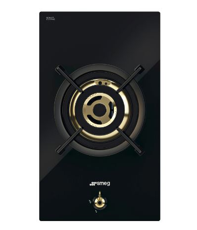 Smeg PC31GNO 30CM Black Glass Gas Hob + PC32GNO 30CM Black Glass Gas Hob + KSET9XE2 90cm Telescopic Hood