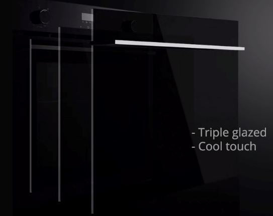 Tecno Uno TBO 7311 Built-In Oven Full Black 73L, 11 Functions, Pyrolytic Cleaning, Touch Control
