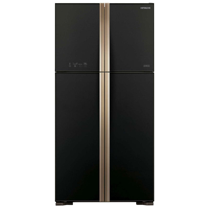HITACHI 510L 4 DOOR FRENCH BOTTOM FRIDGE RW635P4MSGBK (GLASS BLACK)