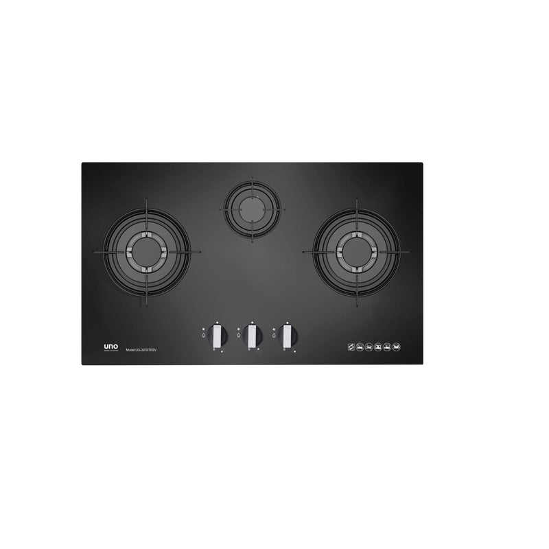 UNO Toughened Glass Built-in Gas Hob UG 3076TRSV | Lion City Company.