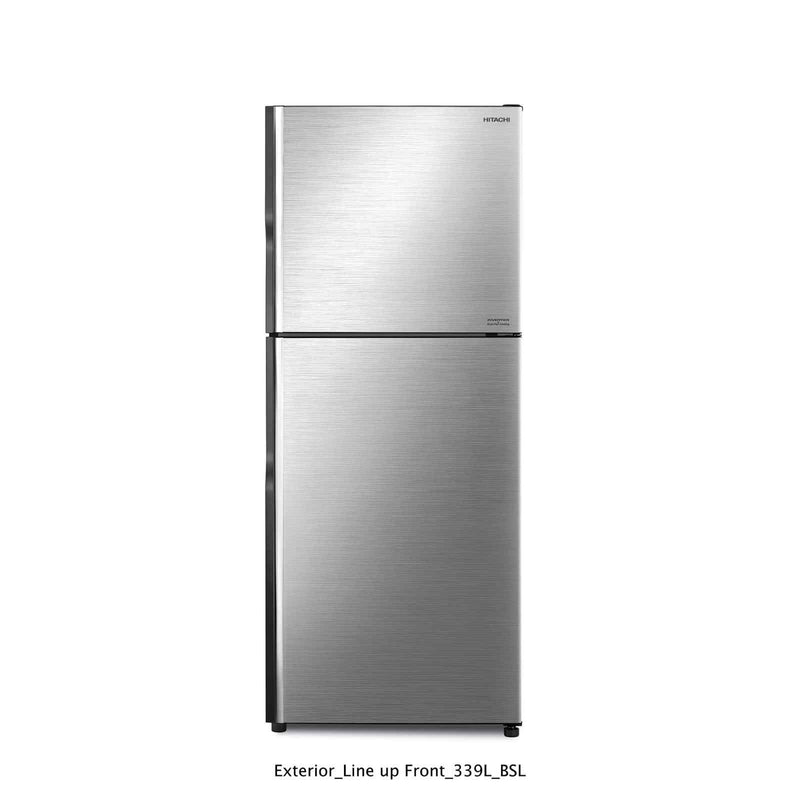 HITACHI 340L 2 DOOR FRIDGE R-VX410PMS9-BSL