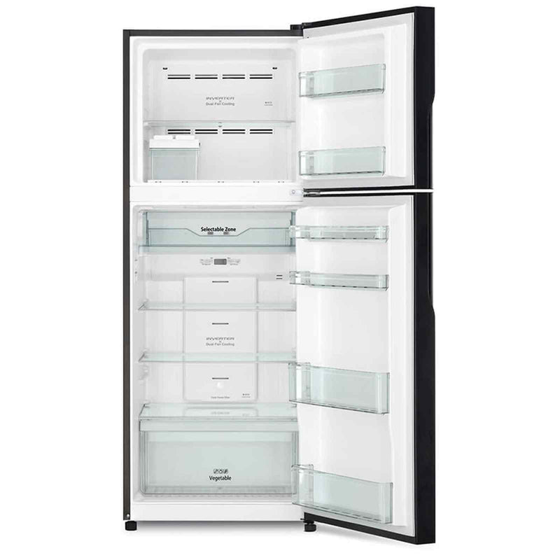 Hitachi R-VX450PMS9-BBK 366L 2 Door Fridge