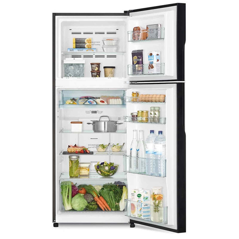 HITACHI 366L 2 DOOR FRIDGE R-VX450PMS9-PWH