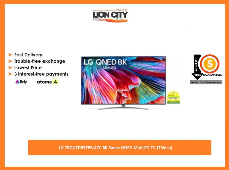 LG 75QNED99TPB.ATC 8K Smart QNED MiniLED TV (75inch)