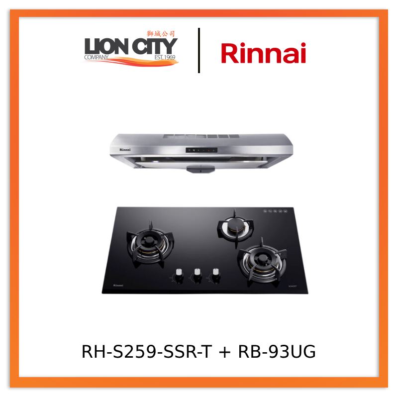 Rinnai RH-S259-SSR-T Cooker Hood + RB-93UG Schott Glass Hob