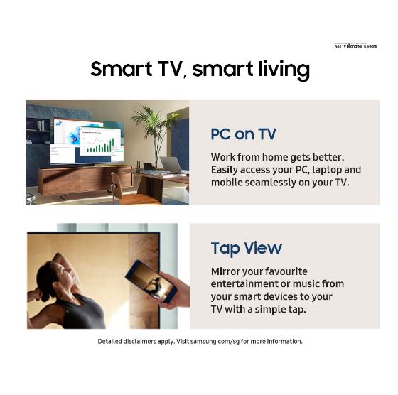 Samsung 55" UA55BU8000KXXS BU8000 Crystal UHD 4K Smart TV (2022) 3 ticks