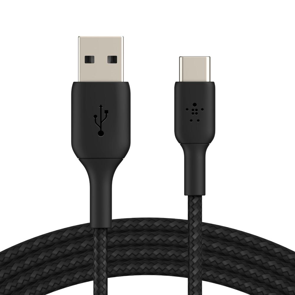 Belkin Master CAA002bt1MBK BOOST↑CHARGE™ Braided USB-C to USB-A Cable (1m / 3.3ft, Black) | Lion City Company.