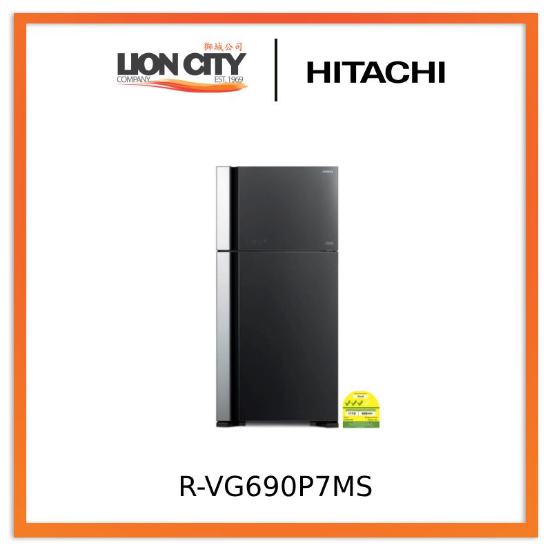Hitachi RVG690P7MS - GBK/GGR/GPW 550L Top Freezer Fridge R-VG690P7MS