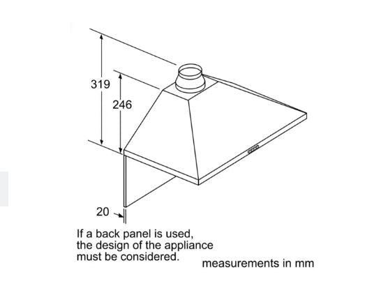 Bosch DWP96BC50B Series 2 Wall-mounted cooker hood 90 cm + PBD7232SG Gas hob 78 cm Tempered glass, Black